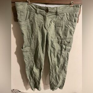 Tommy Hilfiger green cargo pants‎ Y2K low rise size Small 4